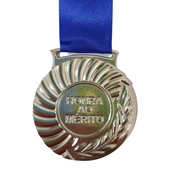 MEDALHA GALERA CLASS PRATA AZUL M